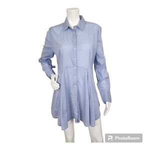 Cino Blue Coastal Cowgirl Tunic Top Size M